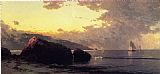 Island Canvas Paintings - Sunset Bailey Island